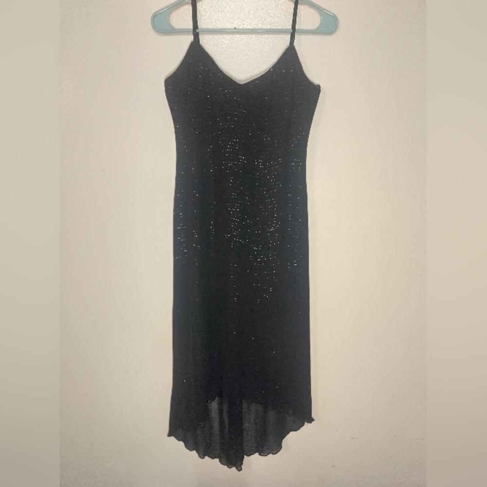 Vintage Y2K 2000 City Triangles Black High Low Dress